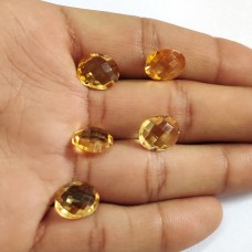 Citrine 12x10mm oval briolette 3.55 cts